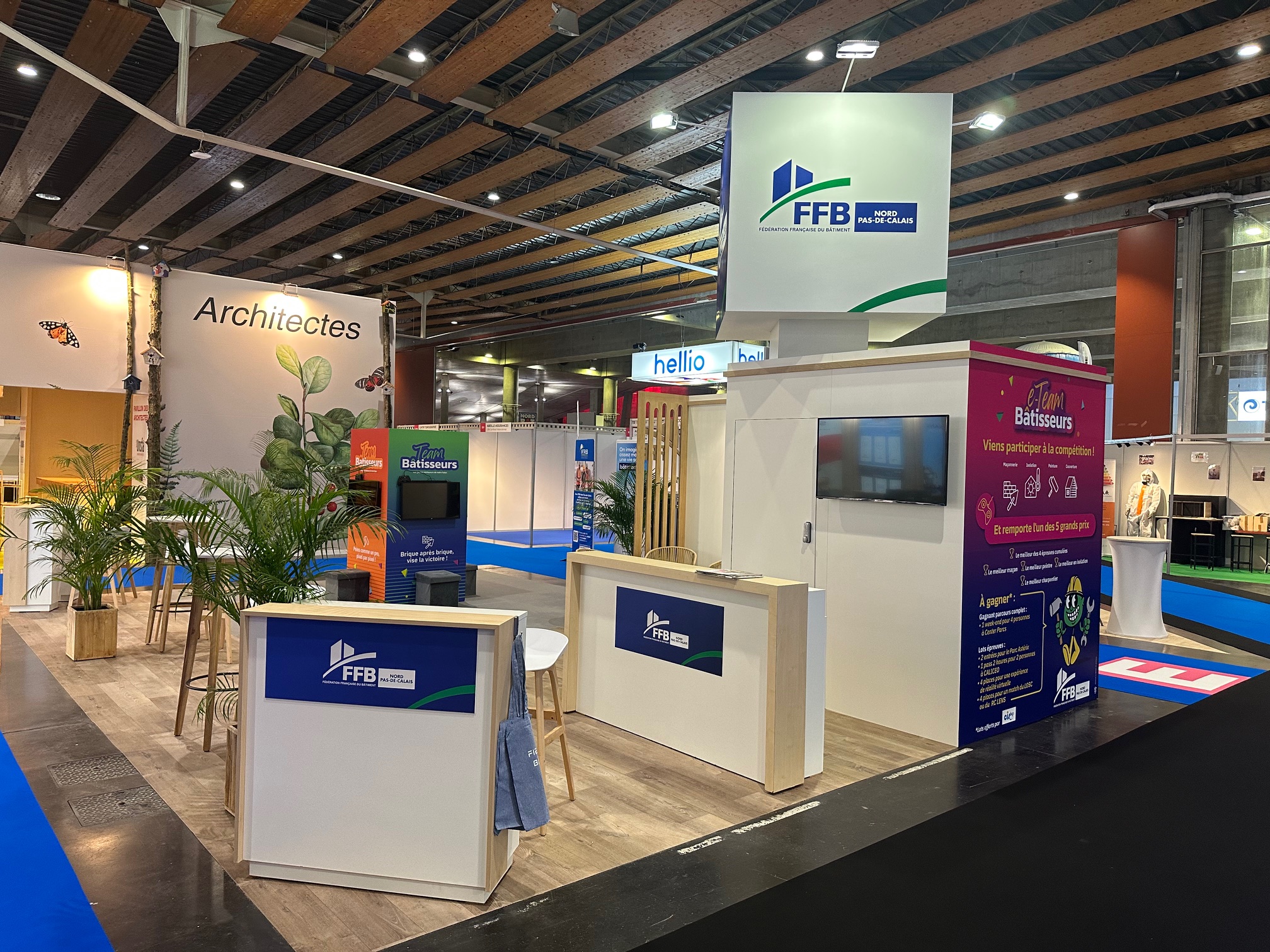 STAND DE 60m2 POUR LA FEDERATION FRANCAISE DU BATIMENT NORD PDC