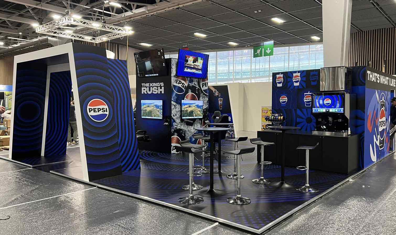 CONVENTION MONDE BURGER KING 2023 STAND PEPSI COLA 100m2