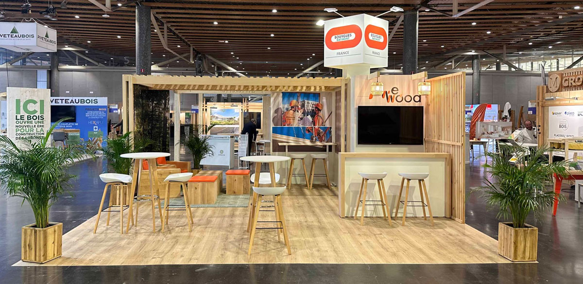 CREATION D'UN STAND DE 36M2 POUR BOUYGUES