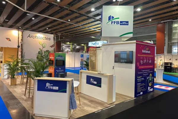 STAND DE 60m2 POUR LA FEDERATION FRANCAISE DU BATIMENT NORD PDC